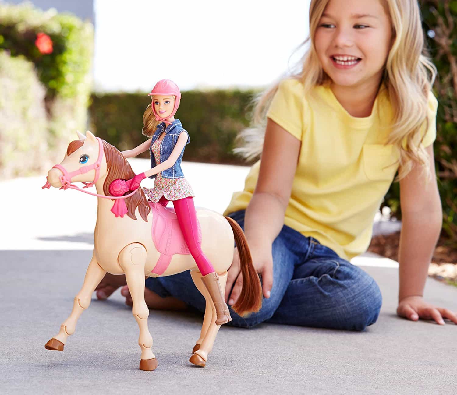 kid play barbie horse games