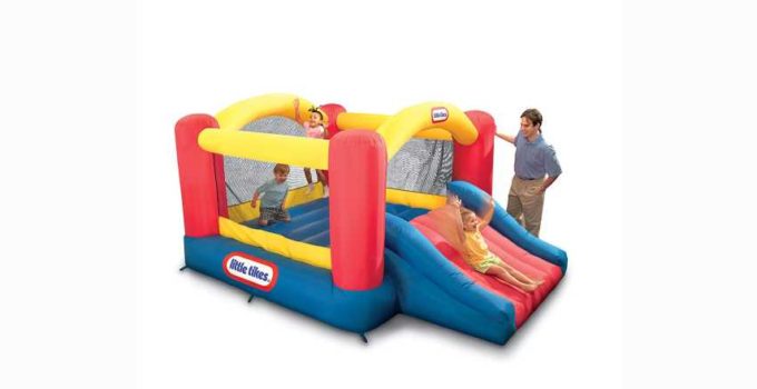 Little Tikes Inflatable Jump n Slide Bounce House heavy duty blower review