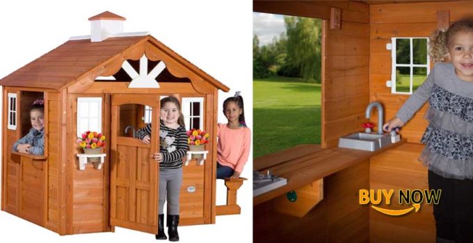 Cool Backyard Discovery Summer Cottage All Cedar Wood Playhouse Review