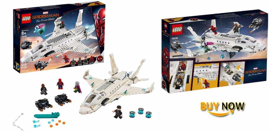 LEGO Marvel Spider-Man Far From Home: Stark Jet and the Drone Attack 76130 Building Kit, New 2019 (504 Piece)