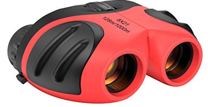 Dreamingbox Kids Toys Age 3-12, Compact Binocular Boy Toys for Boys Age 3-12 Childrens Binoculars Birthday Gifts for Girls Age 3-12 Xmas Gifts for 3-12 Year Old Girls Stocking Fillers Red TGUS04