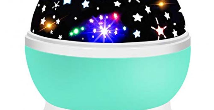 Night Light for Kids, ATOPDREAM Night Light Projector for Kids Xmas Gifts for 2-10 Year Old Girls Cool Toys for Boys Age 2-10 Christmas Gifts for Girls Age 2-10 Stocking Fillers Cyan TSUSXK08