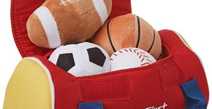 Baby GUND My First Sports Bag Stuffed Plush Playset, 8", 5 pieces