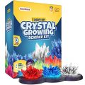Crystal Growing Kit for Kids + LIGHT-UP Stand - Science Experiments for Kids - Crystal Science Kits - Craft Stuff Toys for Teens - STEM Projects for Boys & Girls - Grow Crystals and Make Them Glow