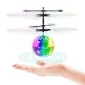 Flying Toy Ball Infrared Induction RC Flying Toy Built-in LED Light Disco Helicopter Shining Colorful Flying Drone Indoor and Outdoor Games Toys for 1 2 3 4 5 6 7 8 9 10 Year Old Boys and Girls