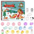 LetsFunny Advent Calendar Squishy Toy 2020 Christmas Countdown Calendar for Girls and Boys Kids Adults 24Pcs Different Mochi Squishy Animals Toys Include Snowman and Santa