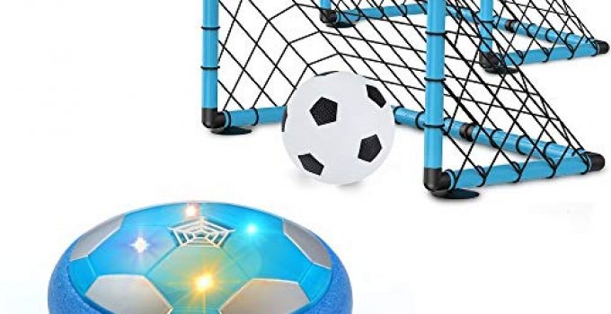 OMWay Kids Toys for 3-10 Year Old Boys, Hover Soccer Ball,2020 Christmas Birthday Gifts for Boys Age 4 5 6 7 8 9, Kids Games for Indoor Outdoor Backyard Outside, 2 Goals and Nets Included.