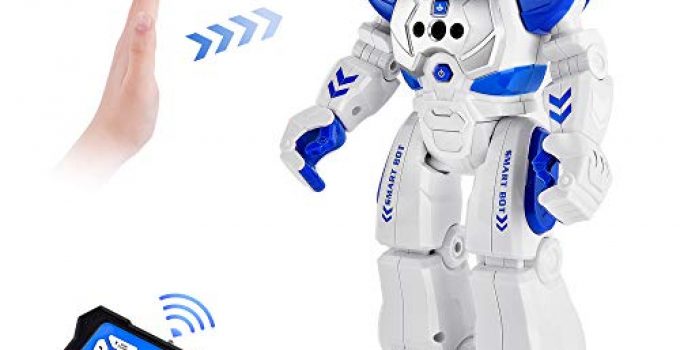 Cradream RC Robots for Kids Toy, Programmable Remote Control Robot Intelligent with Infrared Control & Gesture Sensing, Singing Dancing Robot for Girl Boy Christmas Birthday Gift (Blue)