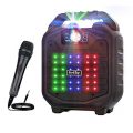VerkTop Karaoke Machine,Portable PA System Rechargeable Wireless Bluetooth Speaker for Kids & Adult with Disco Ball & Wired Microphone for Party/Christmas/Thanksgiving