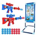 YEEBAY Shooting Game Toy for Age 5, 6, 7, 8,9,10+ Years Old Kids, Boys - 2pk Foam Ball Popper Air Guns & Shooting Target & 24 Foam Balls - Ideal Gift - Compatible with Nerf Toy Guns