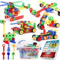 163 Piece STEM Toys Kit, Educational Construction Engineering Building Blocks Learning Set for Ages 3 4 5 6 7 8 9 10 Year Old Boys & Girls by Brickyard, Best Kids Toy, Creative Games & Fun Activity