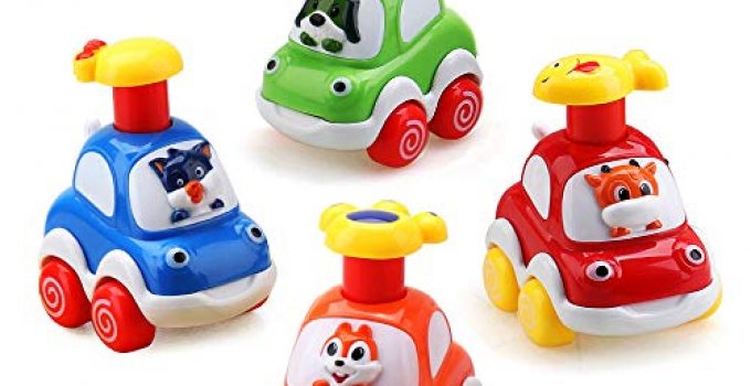 Baby Toy Cars for 1 Year Old Toddler Birthday Gift Toys Cartoon Wind up Cars for 2 Year Old Boys
