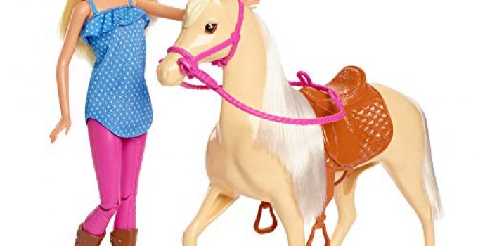 Barbie Doll, Blonde, and Horse