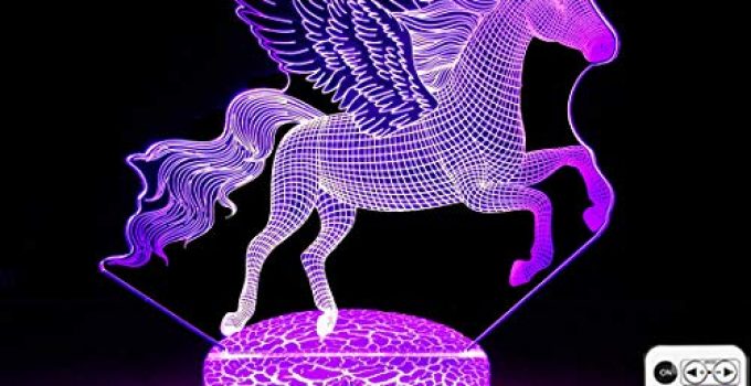 Unicorn Night Light for Kids,Dimmable LED Nightlight Bedside Lamp,Timer,7 Colors Changing,Touch&Remote Control,Best Unicorn Toys Birthday Christmas Gifts for Girls Boys (Unicorn) (Unicorn)
