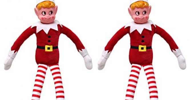 JOYIN 2 Packs Girl Elf Plush red Doll Soft Plush Toy 12 inches, Naughty Christmas Novelty Toy, Christmas Party Favors, Holiday Decor and More!