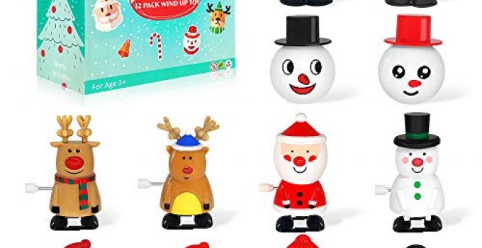 heytech Wind-up Toys 12 Pieces Assorted Toys for Kids Party Favors Gift for Christmas Birthday Thanksgiving