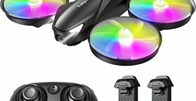Drone for Kids, Tomzon A31 Mini RC Drones Toy with 7 Colors LED Light, 3 Speeds Adjustment, 3D Flips, Headless Mode, Altitude Hold, Remote Control, Christmas Gifts for Beginners Boys Girls, 2 Batteries