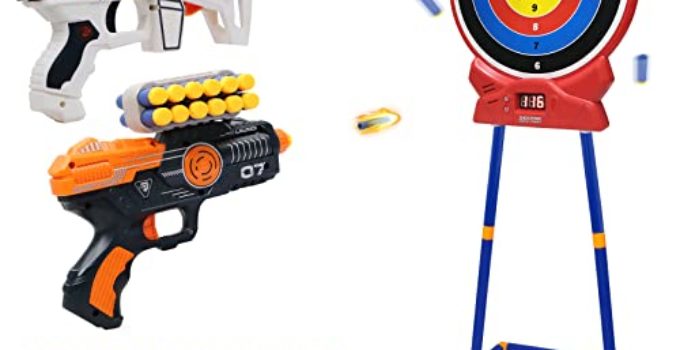 HopeRock Shooting Games Toys for 5-12 Year Old Boys, Shooting Automatic Scoring Target with Toys for Kids, Toy with Foam Darts, Christmas Birthday Gifts for 5 6 7 8 9 10 11+ Year Old Boys