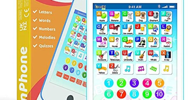 Learning Pad / Kids Phone with 6 Toddler Learning Games. Touch and Learn Toddler Tablet for Numbers, ABC and Words Learning. Educational Learning Toys for Boys and Girls - 3 Year Old