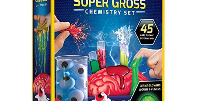 NATIONAL GEOGRAPHIC Gross Science Lab - 15 Gross Science Experiments for Kids, Dissect a Brain, Burst Blood Cells, and More, Great STEM Science Kit for Kids Who Love Gross Science Experiments
