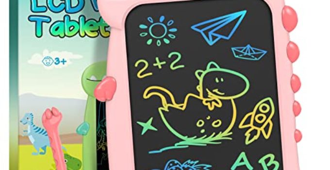 LCD Writing Tablet Gifts for Girls - 10'' Dinosaur Drawing Board Learning Toy for 3 4 5 6 7 8 Year Old Girls Boys Birthday | Educational Toddler Doodle Pad | Christmas Stocking Stuffers Gifts for Kids