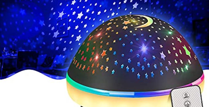 MINGKIDS Toys for 3-8 Year Old Boys,Timer Star Light Projector with Remote Control,Christmas Birthday Gifts,Kids Toys(Black)