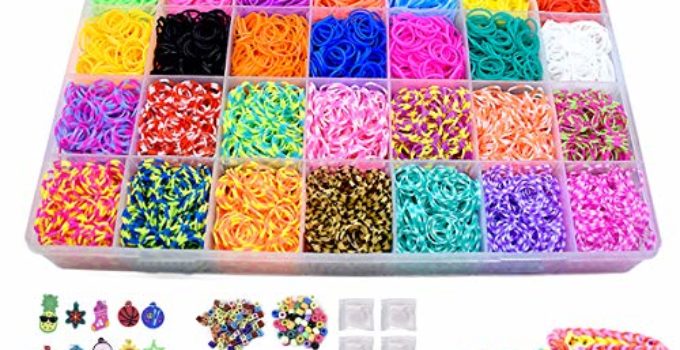 Yehtta Gifts for 8-10 Year Old Girls Rubber Bands Loom Kit Kids Art Crafts DIY Toys Bracelet Making Kit Personalized Handmade Beads Rubber Band Christmas Birthday Gift for Kids