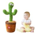 Dancing Cactus Toy,Talking Cactus Toy,Christmas Dancing Cactus Mimicking Cactus for Kids Adult,Singing Cactus Repeats What You Say,Electric Cactus Dancing 120 Songs,Christmas Guitar Cactus