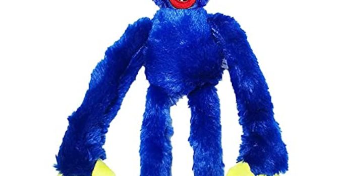 Huggy wuggy Plush Toy Monster Horror Christmas Stuffed Doll Gifts for Game Fan’s Birthday 15.8 in (Blue)