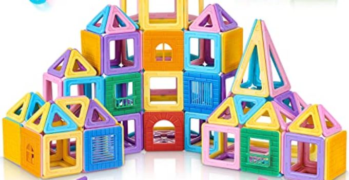 Toys for 3 Year Old Girls Boys Magnetic Building Blocks for Girls Gifts Kids Magnetic Tiles Educational Toys for Toddlers STEM Learning by Playing Set Christmas Toys for 3 4 5 6 7 8 Year Old Boys Girl