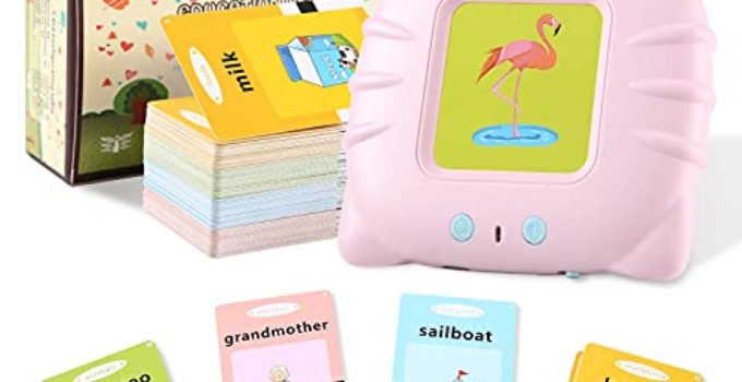 Audible Toddler Flash Card Educational Toys for 2 3 4 5 Year Old Boys Girls - 112 Double-Sided Flashcard Toddlers Learning Toys, Preschool Interactive Toys Christmas Birthday Gift for Kids Ages 2-6