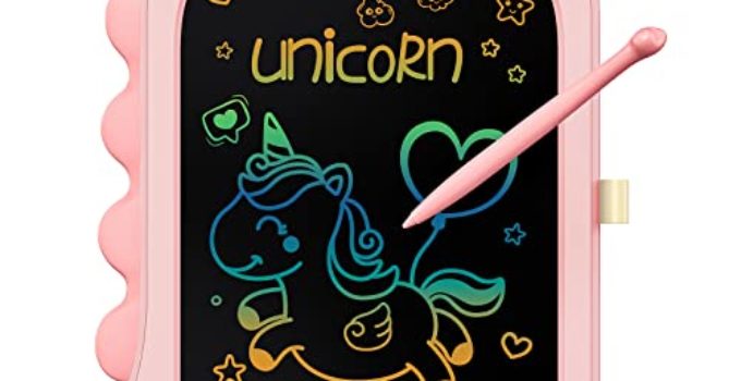 KOKODI Toddler Girl Toys for 3 4 5 6 7 8 Years Old, 8.5 Inch Colorful Drawing Board Educational Learning Girl Toys Age 4-5, Birthday Christmas Kids Unicorn Gifts