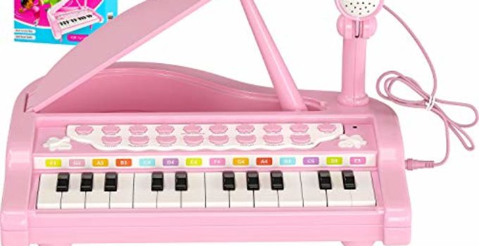 EMASS Piano Keyboard Toy for Kids, 2 Years + Old Girls Gift | USA Brand | Toddler Multifunctional Toy Piano Keyboard, 24 Keys Musical Toy for Toddlers | Above-Safe & Fun Musical