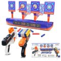 Hot Bee Toy Guns, Electronic Shooting Target Compatible with Nerf Guns, Auto Reset Electronic Scoring Target Shooting Game Toy, Christmas Birthday Gifts for 5 6 7 8 9 10+ Kids Boys Toys