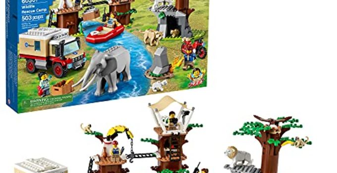 LEGO City Wildlife Rescue Camp 60307 Building Kit; Animal Playset; Top Toy for Kids Aged 6 and Up; New 2021 (503 Pieces)