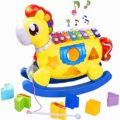 STOTOY Baby Musical Toys 12-18 Months,Cute Pony Baby Newborn Toy for 1 Year Old Boy Christmas Birthday Gifts Toy, with Sounds/ Music/ Light/ Blocks,Toddler Toys for 1 2 3 Year Old Boys Girls Kids Toys