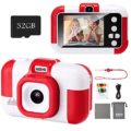 SUZIYO Children Camera for Kids, Toddlers Selfie Video Camcorder, Best Christmas Electronic Gifts Toys for Age 3 4 5 6 7 8 9 Years Old Boys & Girls (with 32G TF Card, Red)