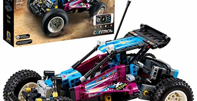 LEGO Technic Off-Road Buggy 42124 Model Building Kit; App-Controlled Retro RC Buggy Toy for Kids, New 2021 (374 Pieces)