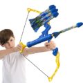 New Upgraded Huge Bow and Arrow Set for Kids Can Range Over 100 Feet, Outdoor Toy Archery Set with 7 Foam Arrows, 2 Quiver and 6 Targets, for Boys & Girls 6-15 Years Old